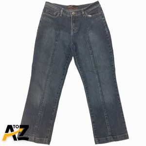 Kikit Womens Pants Size 4 Petite Blue Straight Leg Jeans Pockets